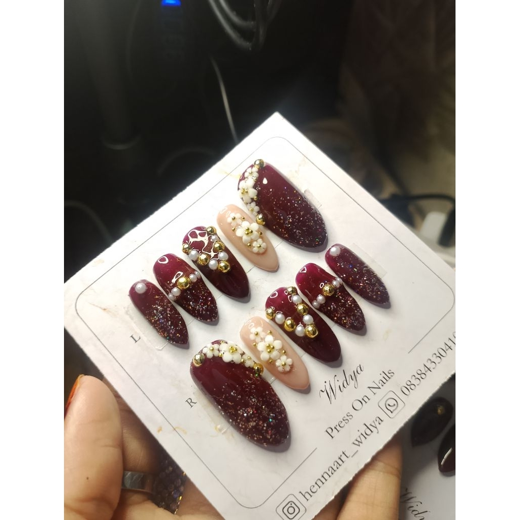 kuku palsu wedding marron
