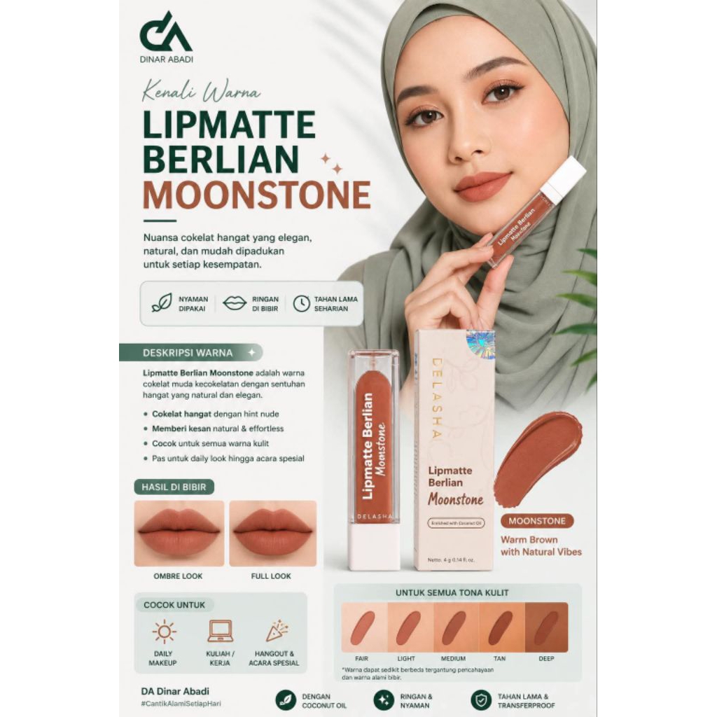 Lipmatte Berlian Moonstone DELASHA
