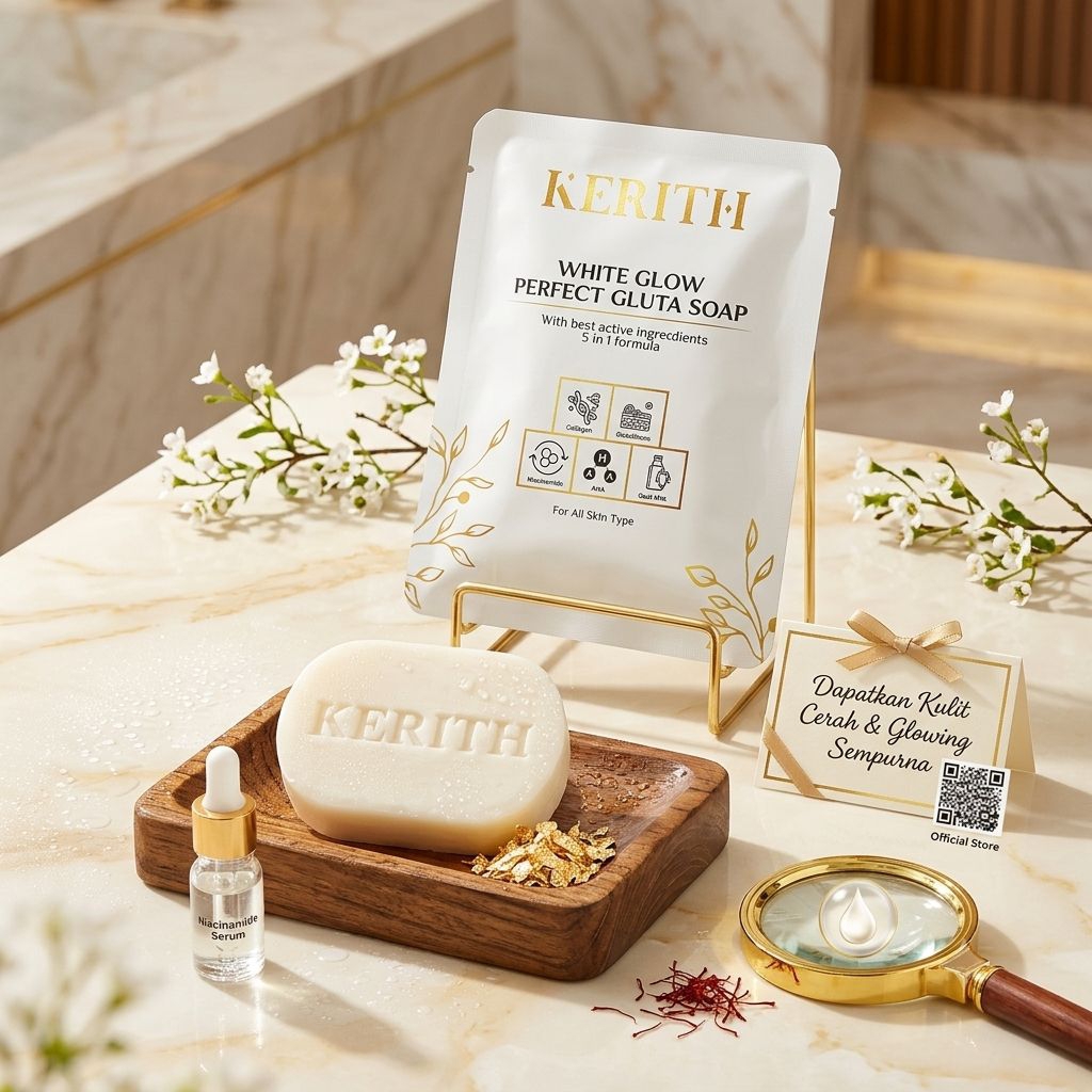 KERITH WHITE GLOW PERFECT GLUTA SOAP 50 GRAM