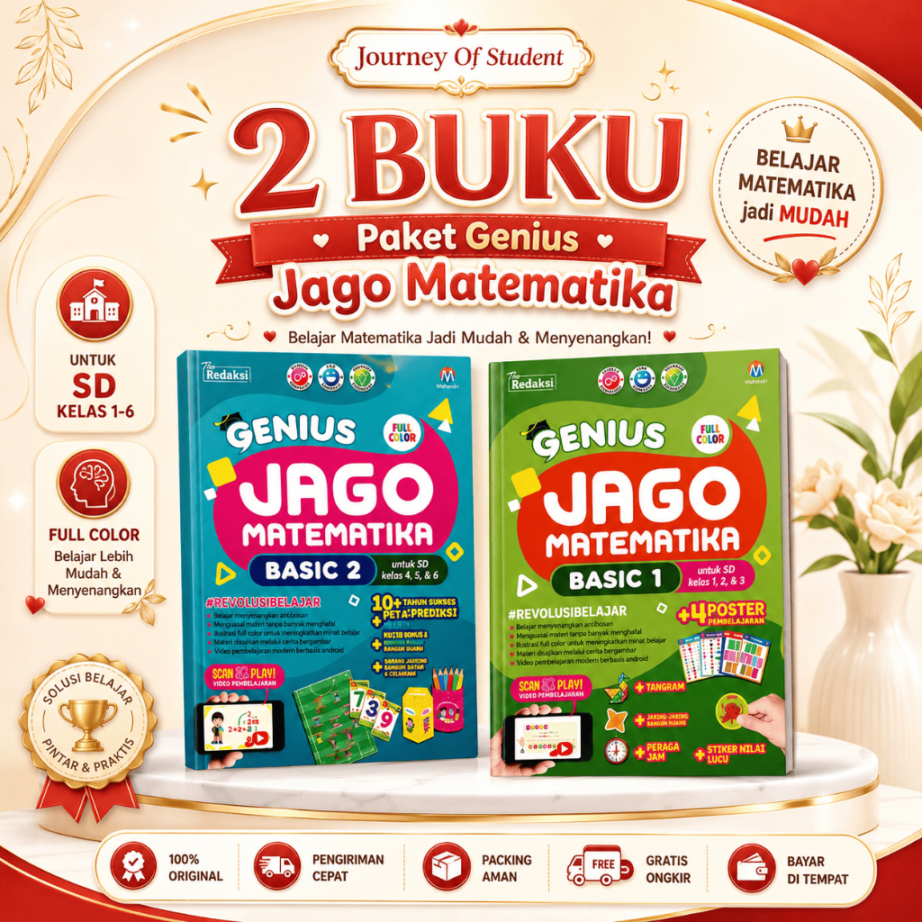 Buku Genius Jago Matematika Basic 1 dan Basic 2 - Ziyadbooks