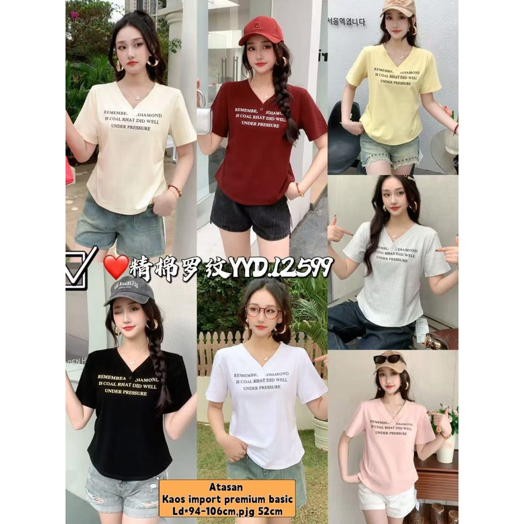 atasan wanita basic import premium