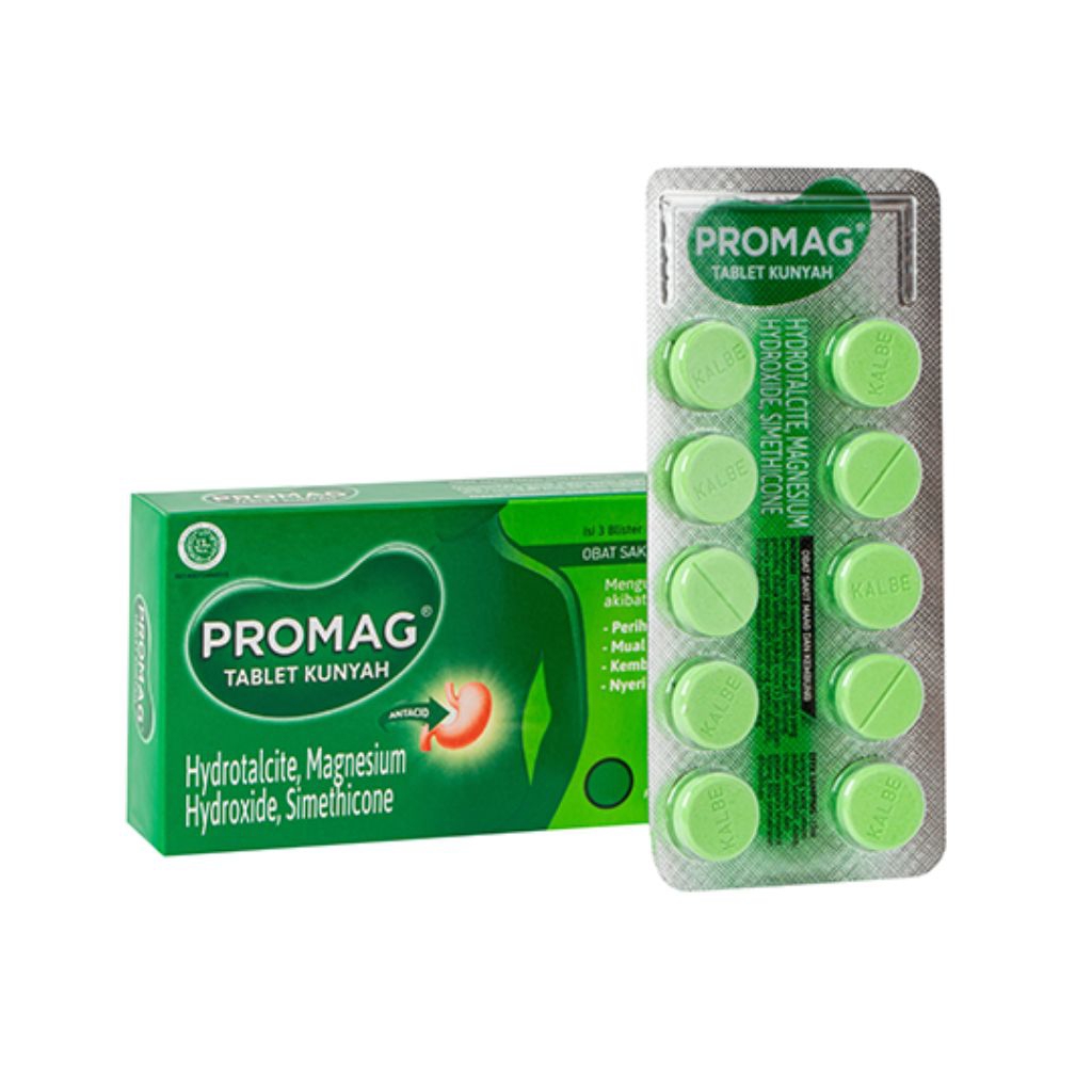 PROMAG TABLET KUNYAH 1 STRIP 10 TABLET.