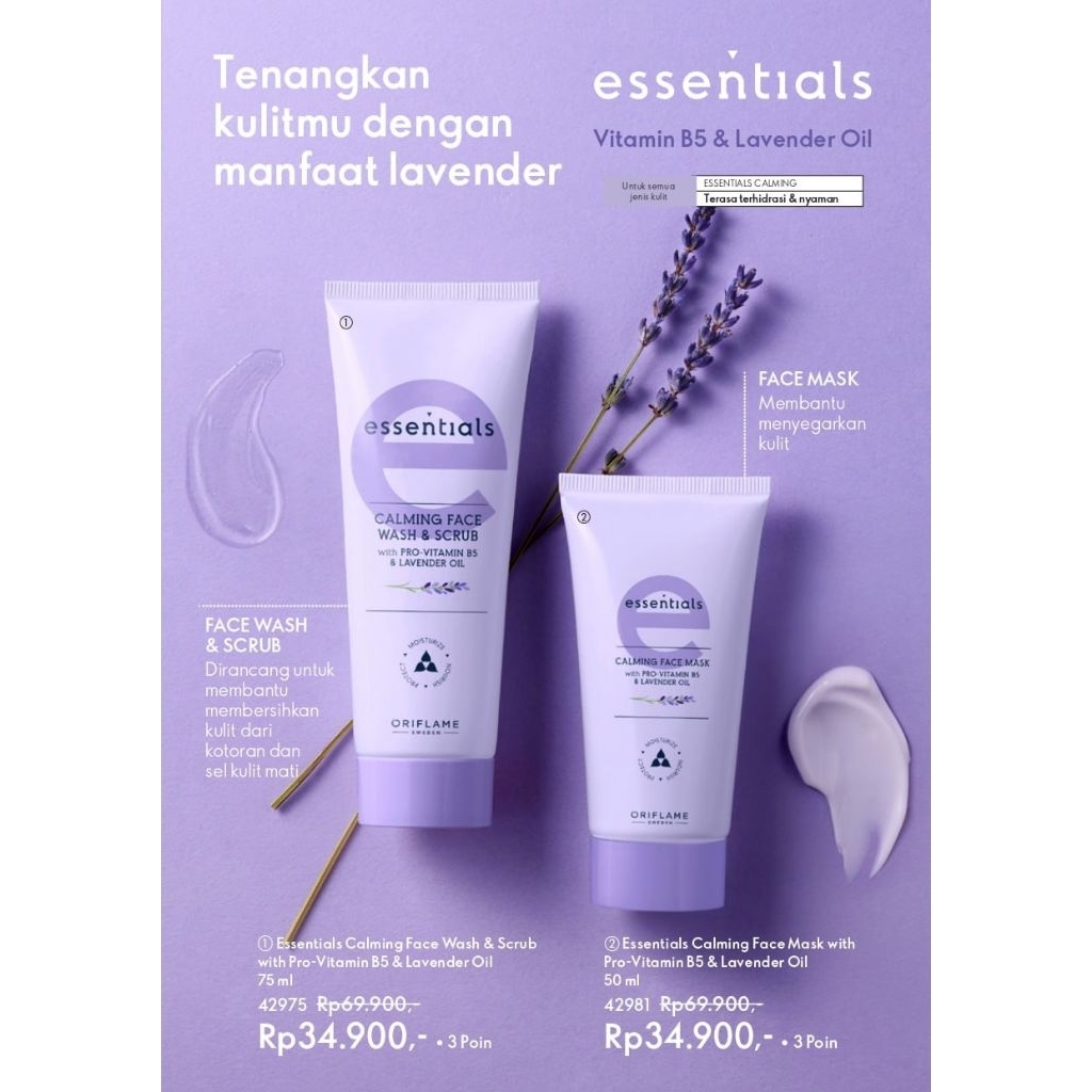 Essentials Calming FACE Wash dan Face Mask