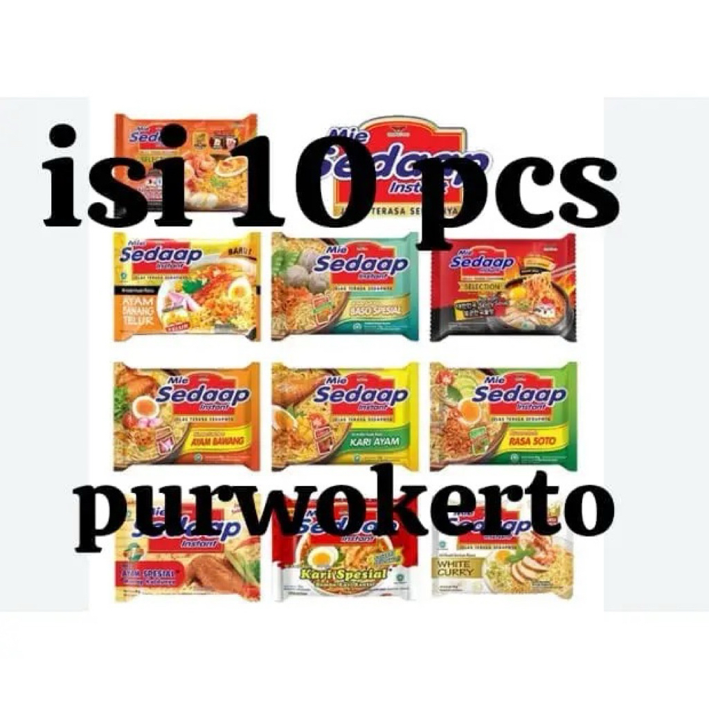 mie sedaap isi 10 pcs  exp aman