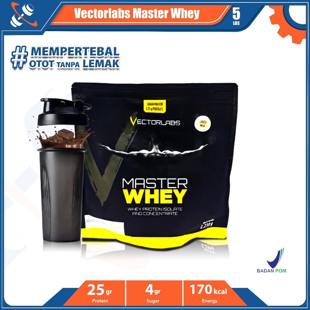Vectorlabs Master Whey 5 Lbs Whey Protein Isolate dan Concentrate