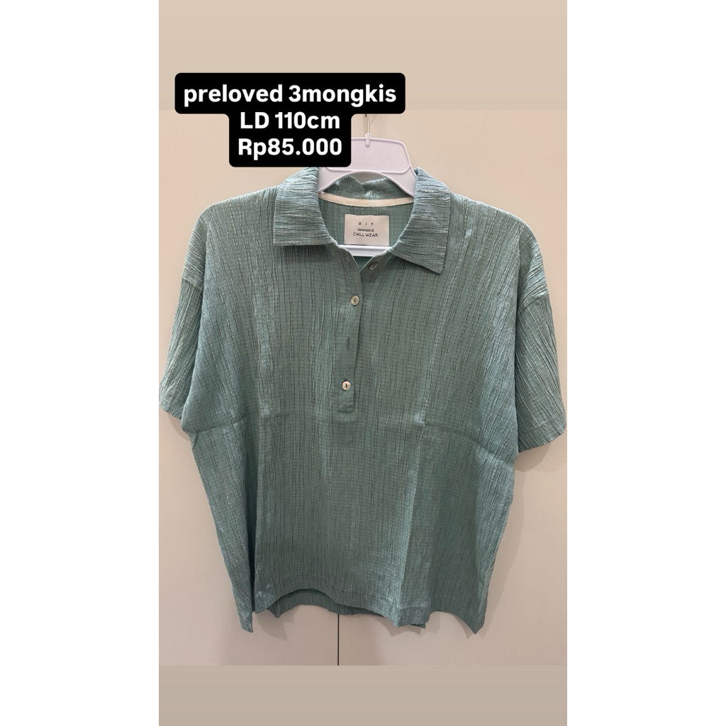 preloved atasan ijo 3mongkis