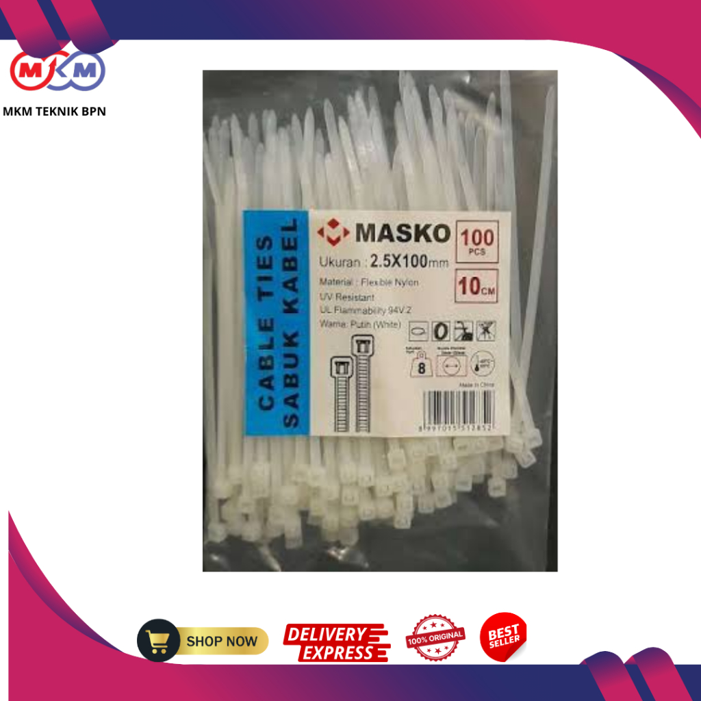 Masko Cable Ties 10cm 100pcs High Quality