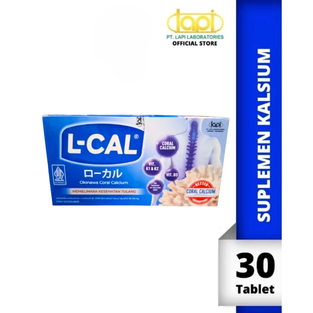 L-CAL - Box Isi 30 Tablet - Suplemen Kalsium