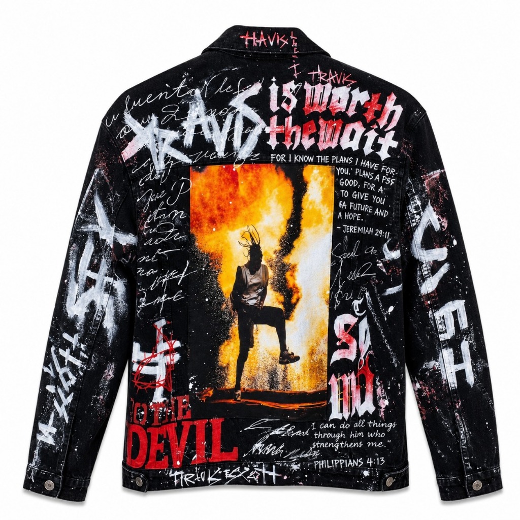 Jaket Denim Devil Streetwear