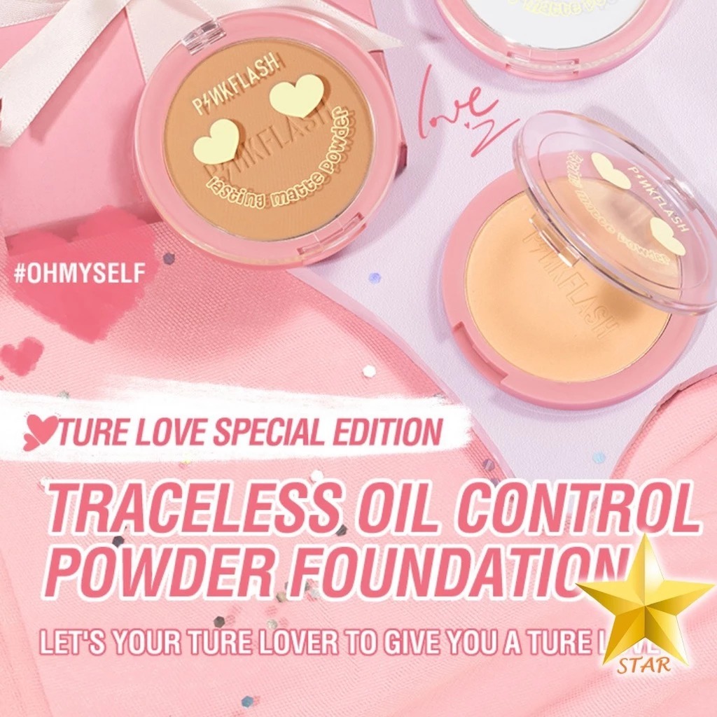 PinkFlash Lasting Matte Pressed Powder