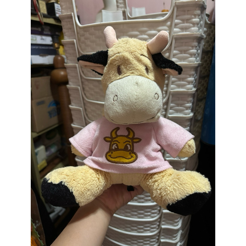 Boneka kecil motif sapi bulu halus