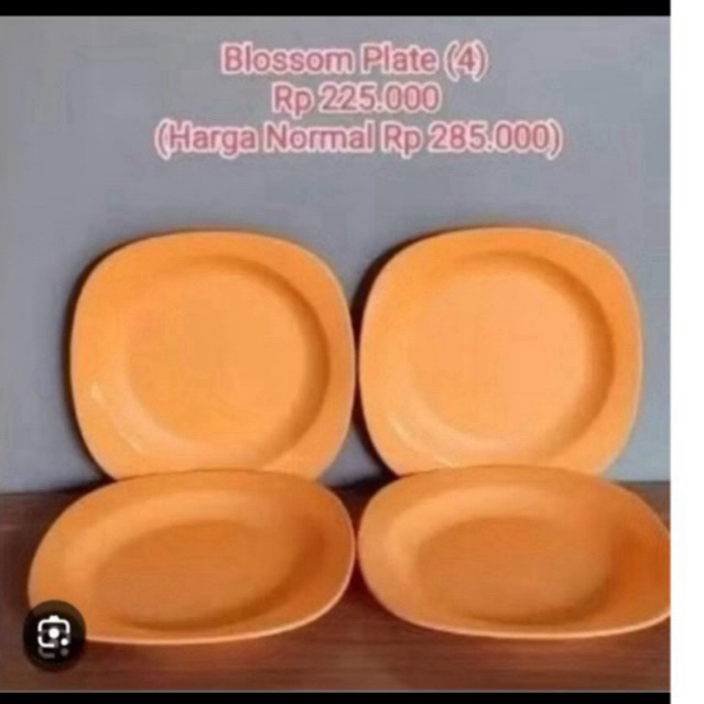 tupperware blossom plate 4 pcs