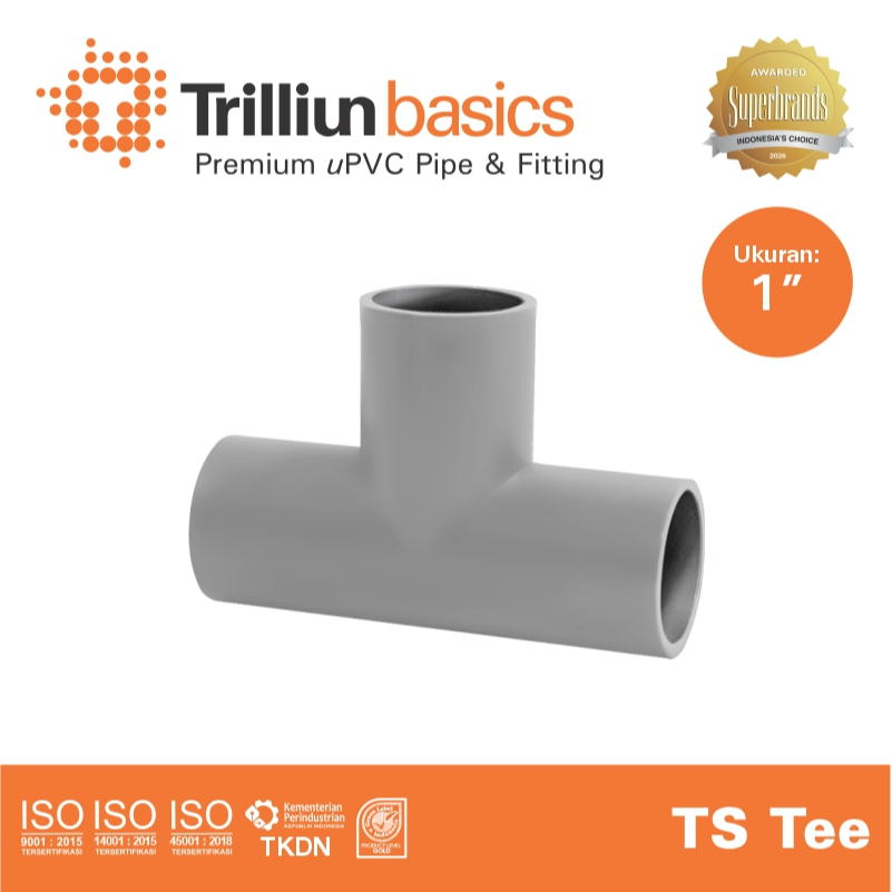 Fitting Pipa uPVC Trilliunbasics TS Tee 1" Inch