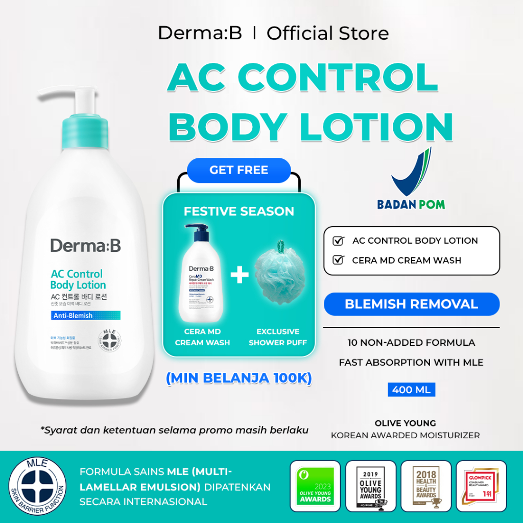 Derma:B AC Control Body Lotion 400ml