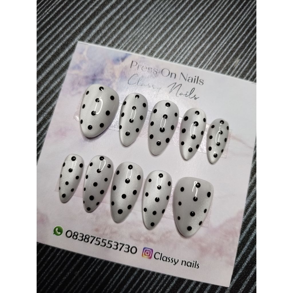 Press on nails motif BASIC / kuku palsu handmade