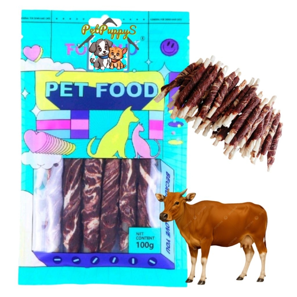 snack twist rawhide beef cemilan hewan