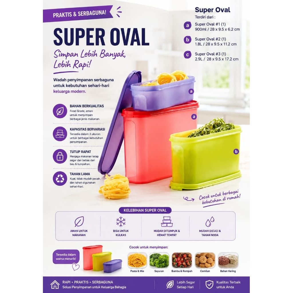 Tupperware super oval set