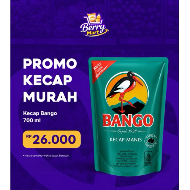 Kecap Bango Manis 700gr Denpasar