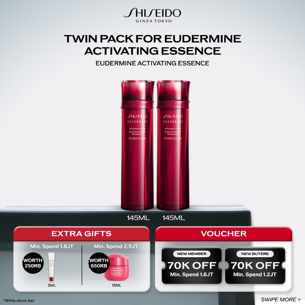 BUNDLE Shiseido Twin Pack Eudermine Activating Essence 290ml