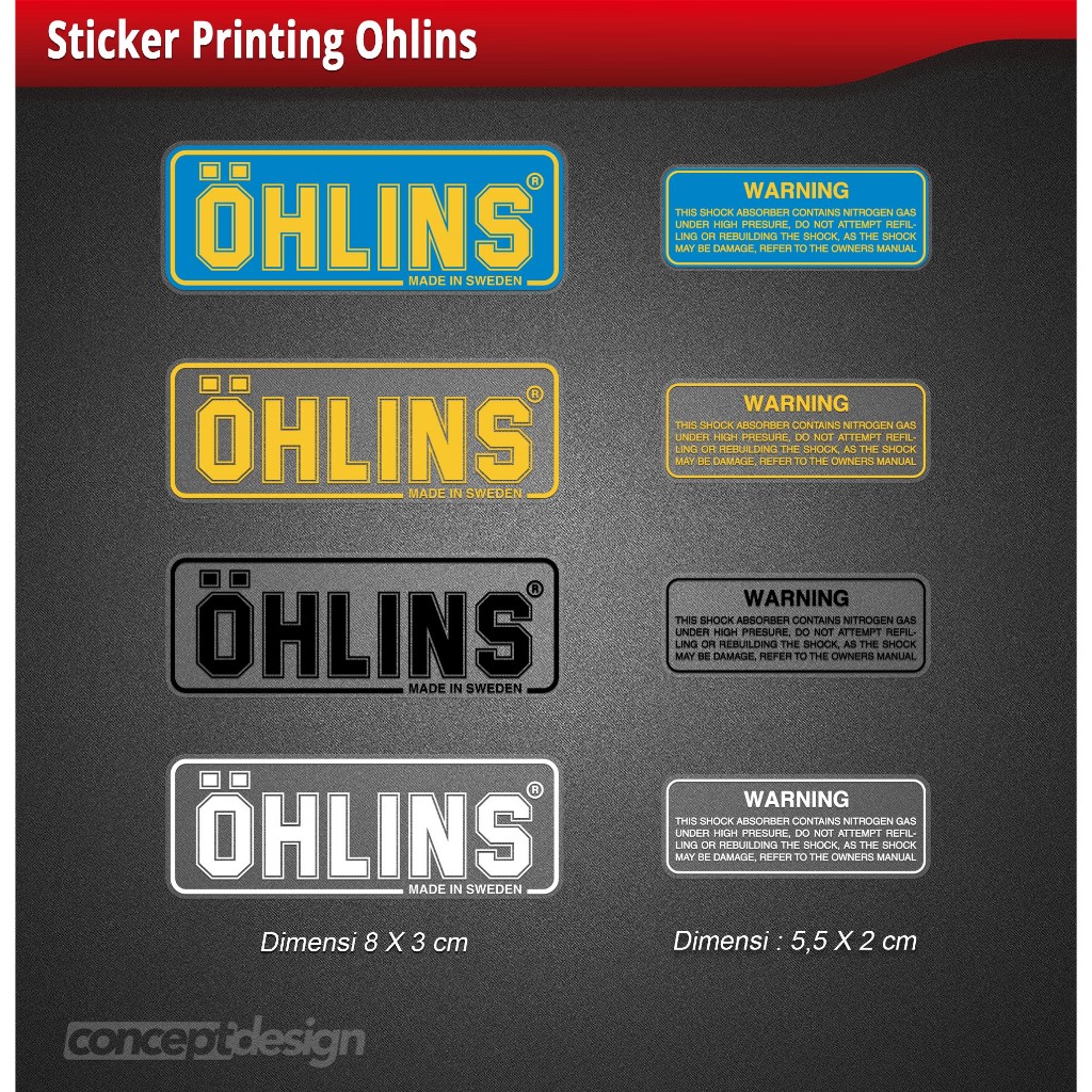 Sticker Printing Ohlins