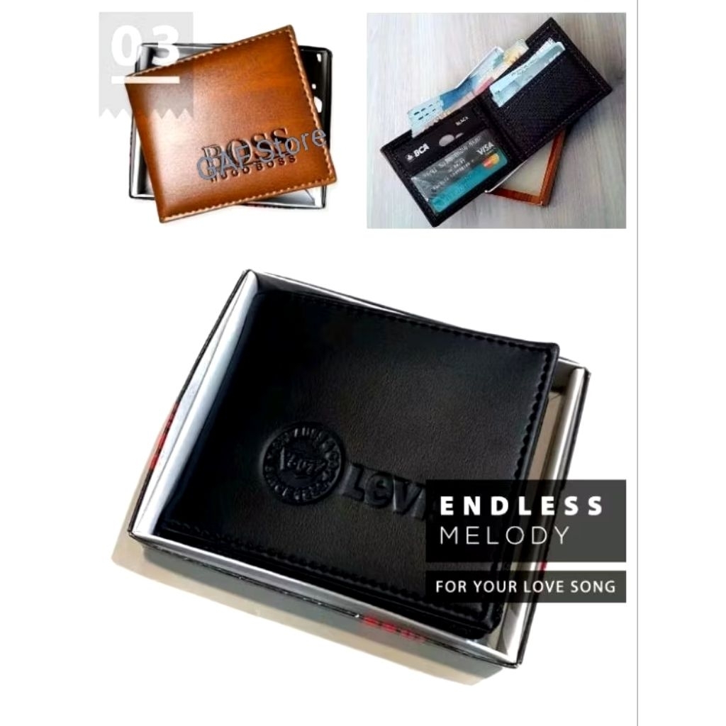 Dompet Cowok Lipat2 simple + box