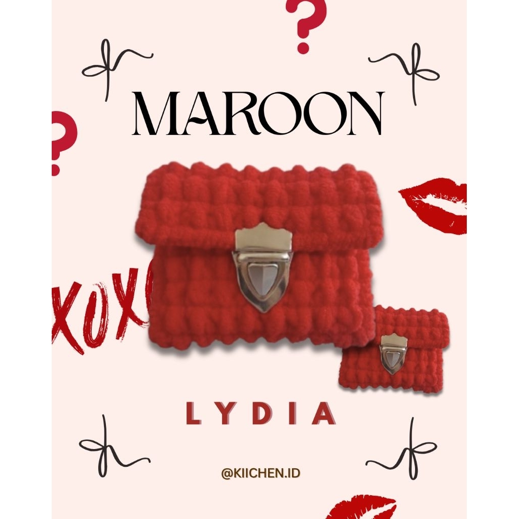 LYDIA [ Maroon ] | dompet | handmade