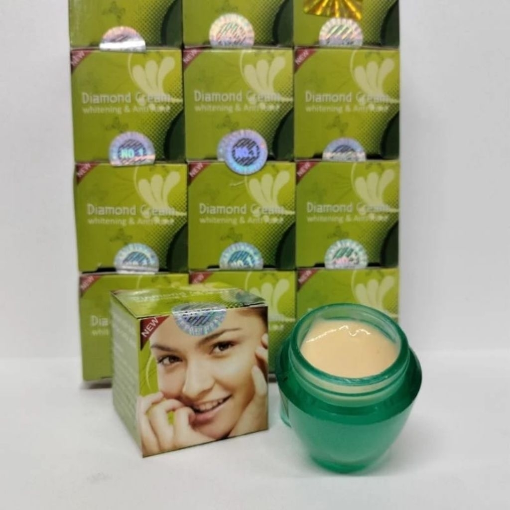 3pcs cream pot gentong diamon
