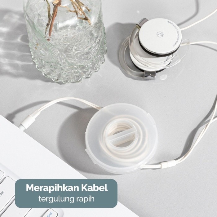 BHZ - Box Case Kotak Kabel Putar Bulat Organizer Perapih Cable Data Organizer