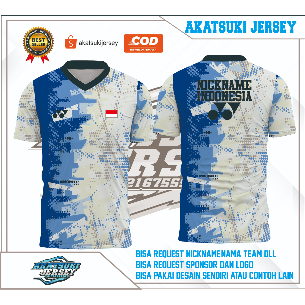 jersey badminton custom bebas request