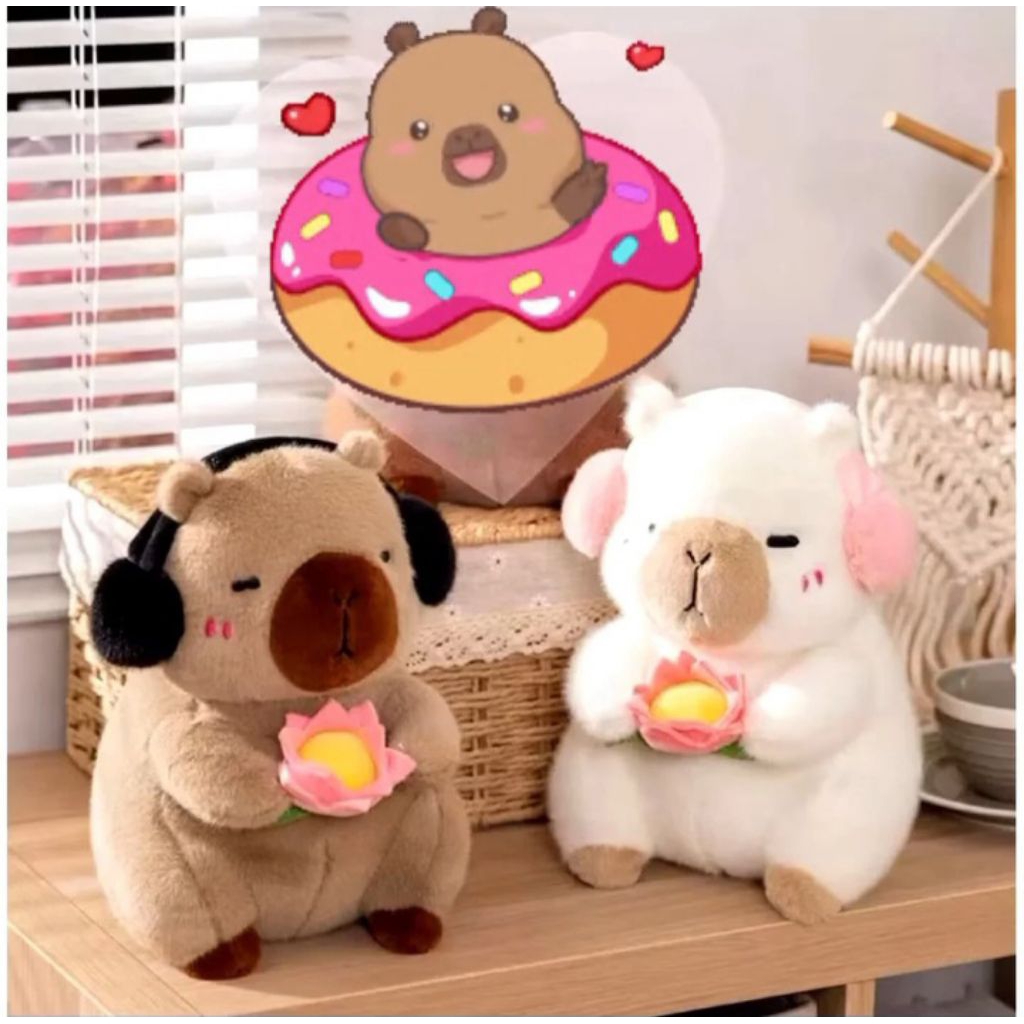 Boneka Capybara Kapibara Flower Import.