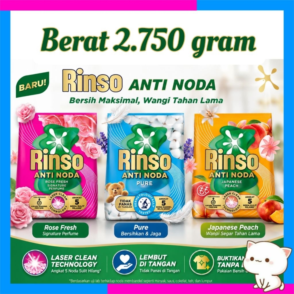 Rinso Baru Detergen Bubuk 2.75kg