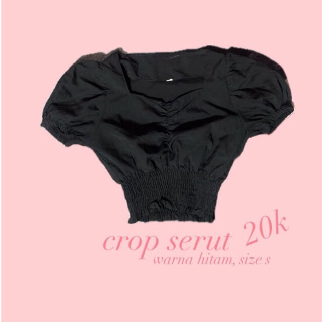 PRELOVED CROP SERUT HITAM