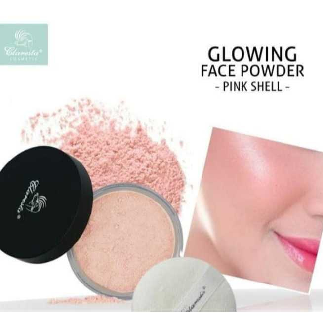 Claresta Glowing Face Powder pink shell 25gr