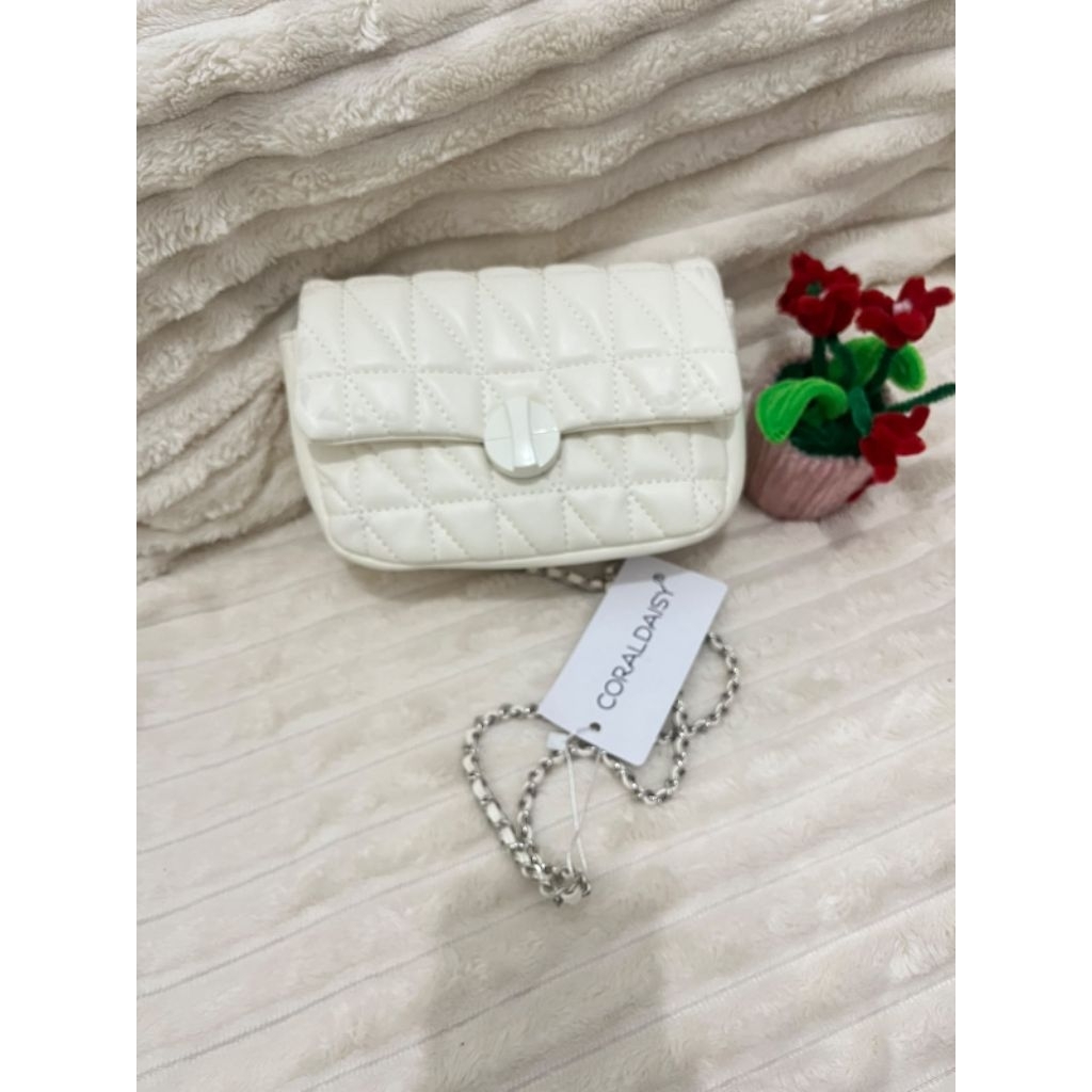 Tas coraldaisy cream (Preloved)