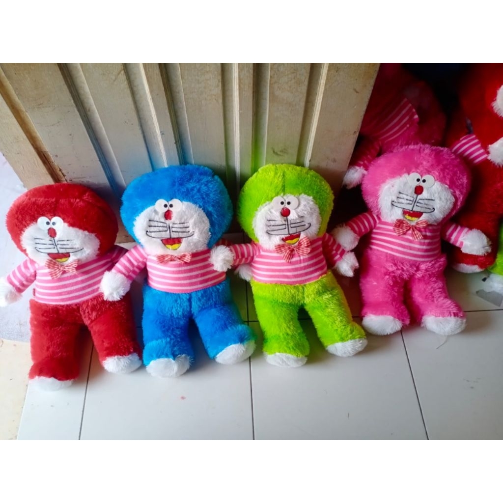 Doraemon Berdiri Baju Salur Uk.L