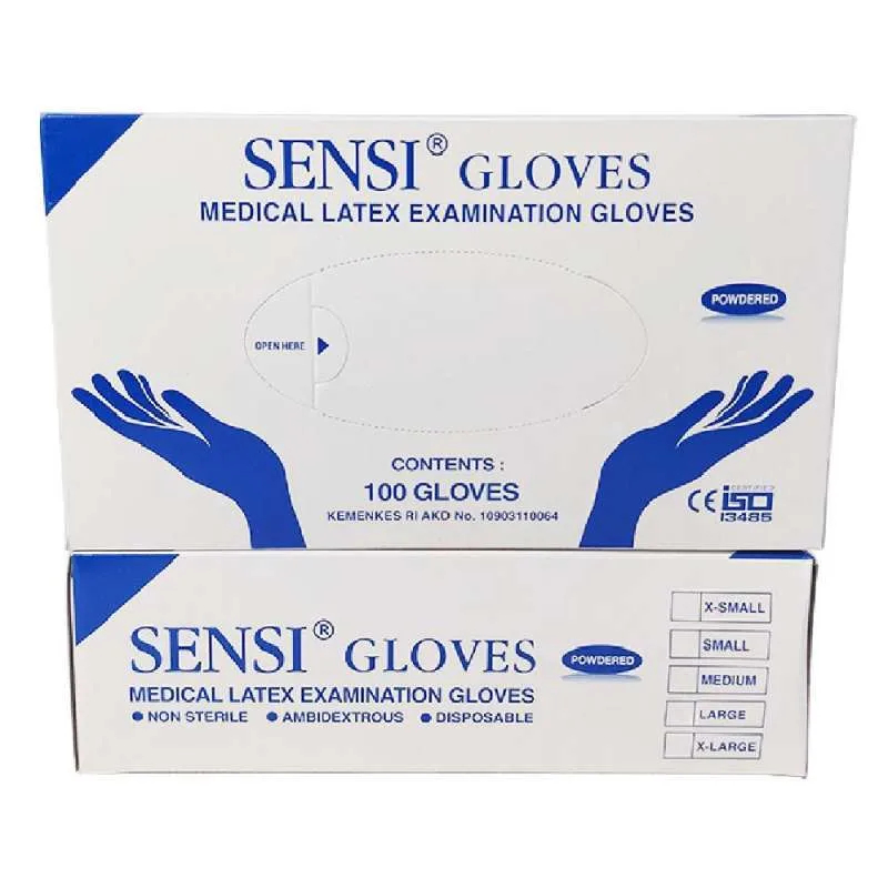 sensi latex powdered 100pcs