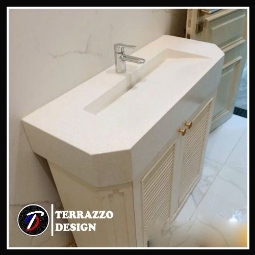 Washtafel top table terrazzo handmade
