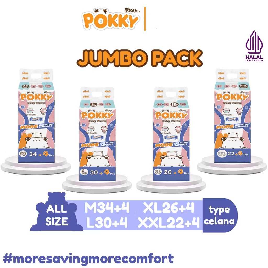 POKKY JUMBO PACK Diaper Pants