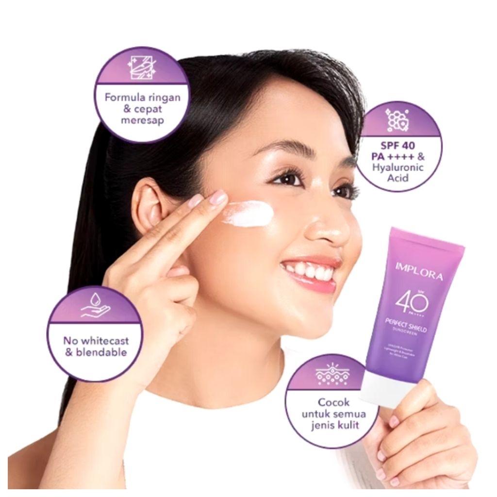 Implora Perfect Shield Sunscreen | Sunblock Wajah | No White cast