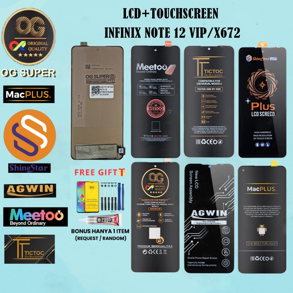 LCD + TOUCHSCREEN INFINIX NOTE 12 VIP / X672 FULL SET ORIGINAL