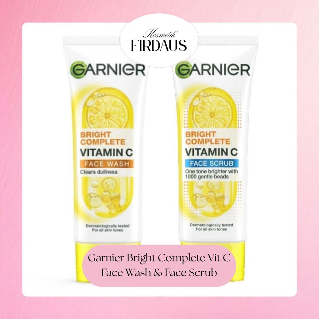 Garnier Bright Complete Vit C Face Wash & Face Scrub