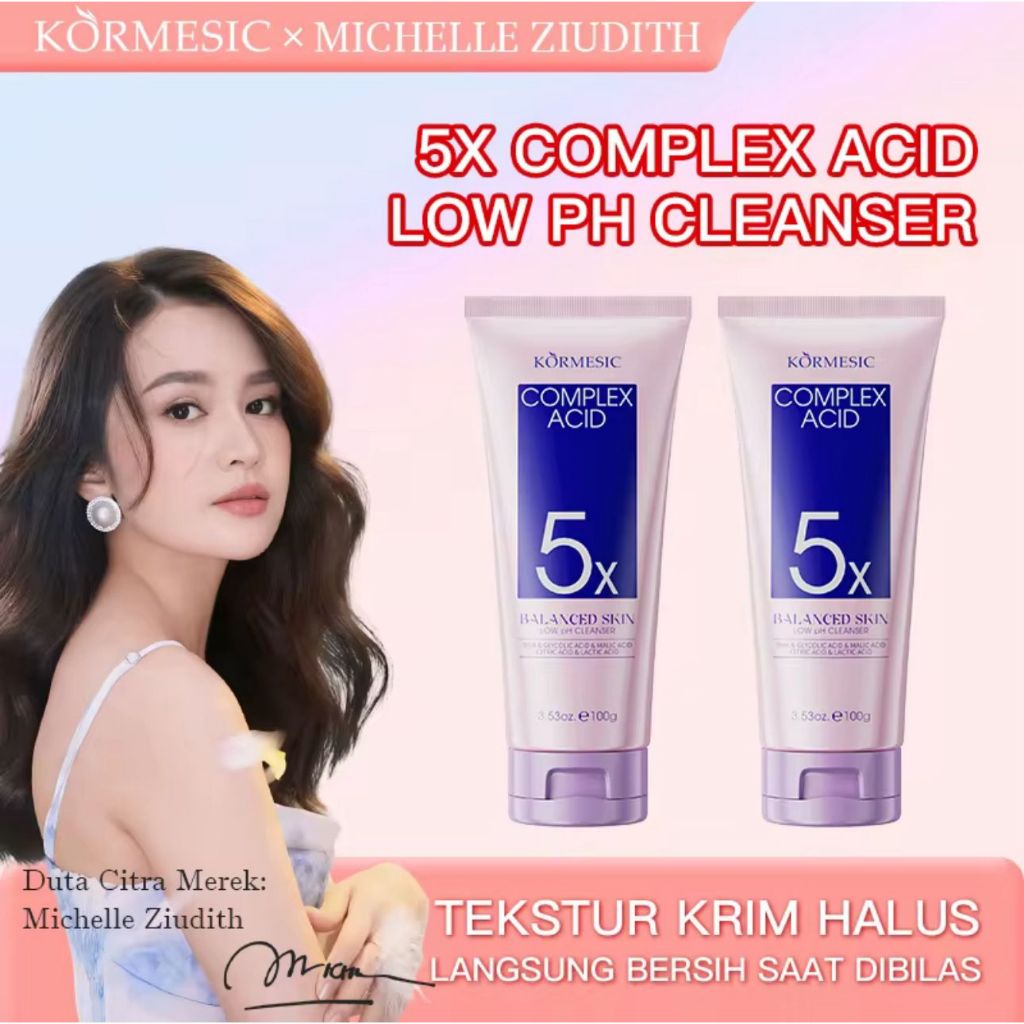 KORMESIC 5X COMPLEX ACID FACE CLEANSER || BPOM