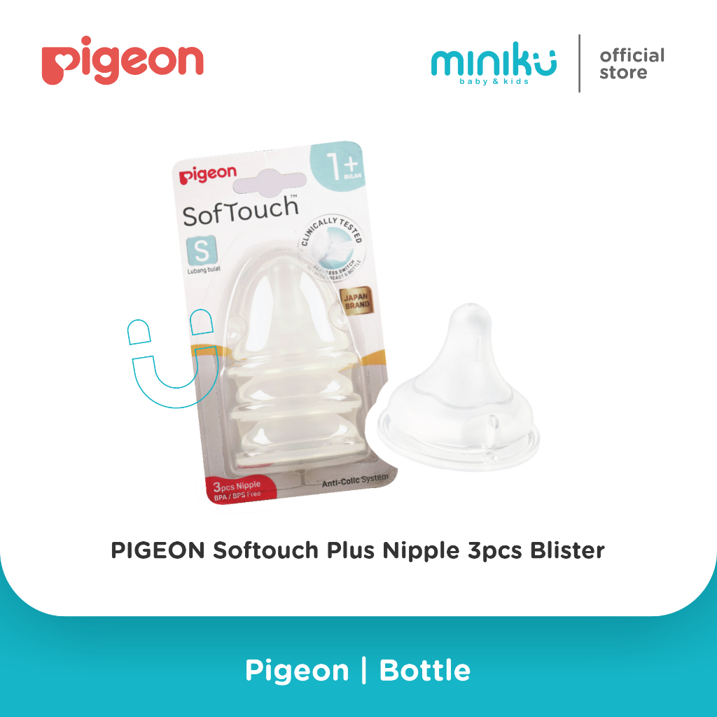 PIGEON Softouch Plus Nipple 3pcs Blister