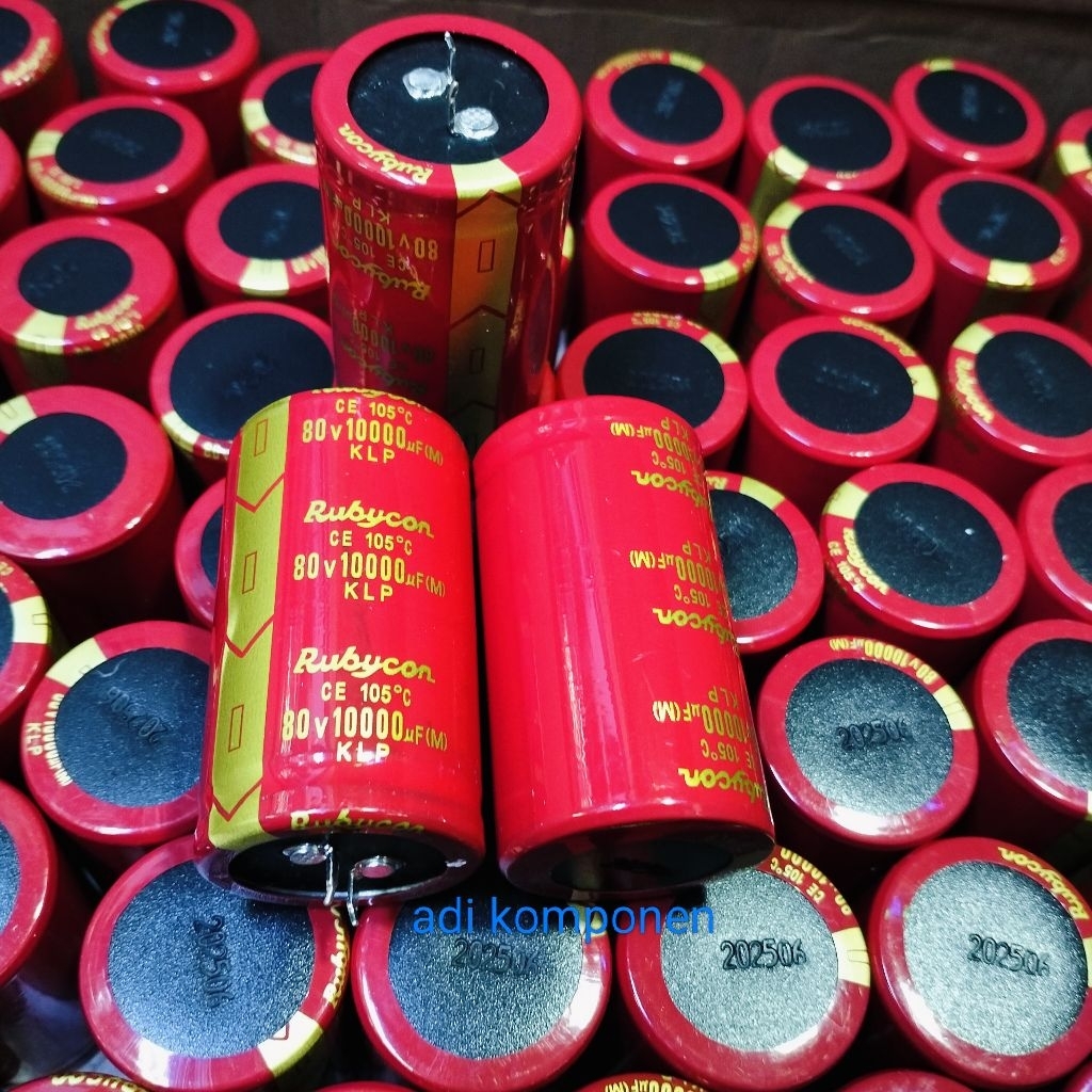 ELCO 10000UF 80V RUBYCON RED KLP 1PCS