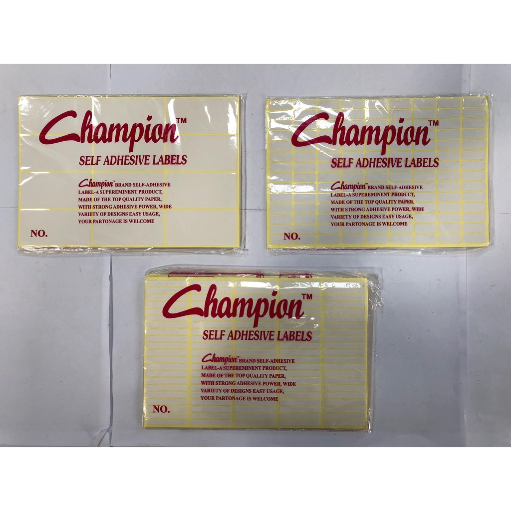 Label Champion isi 7 Lembar