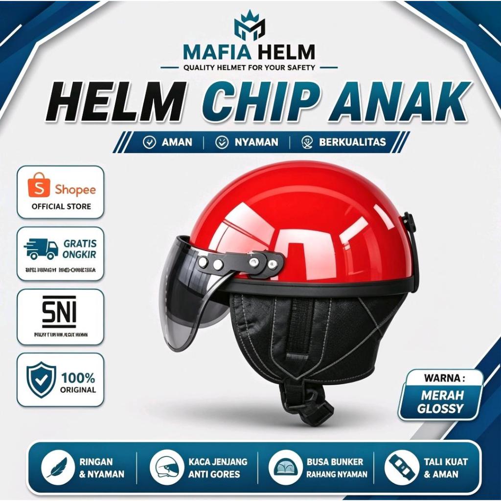 Helm Chip Anak Polos Murah Meriah COD