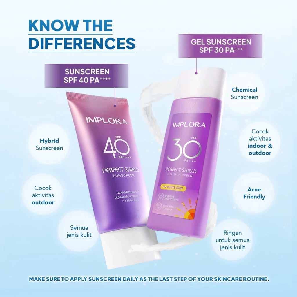 IMPLORA PERFECT SHIELD SUNSCREEN SPF 30 PA+++ - SPF40 PA+++