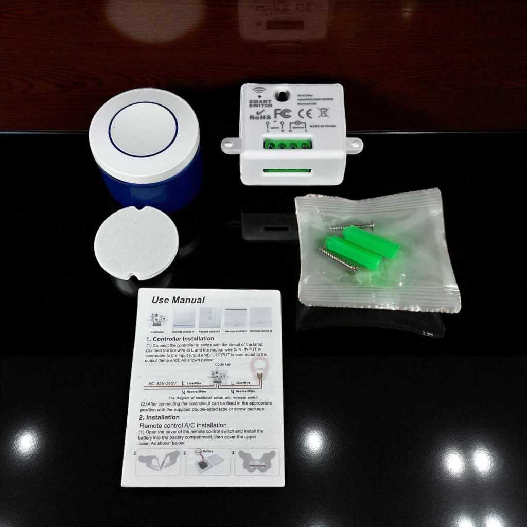 Mini Smart Switch RF433 No Wiring AC85-240V