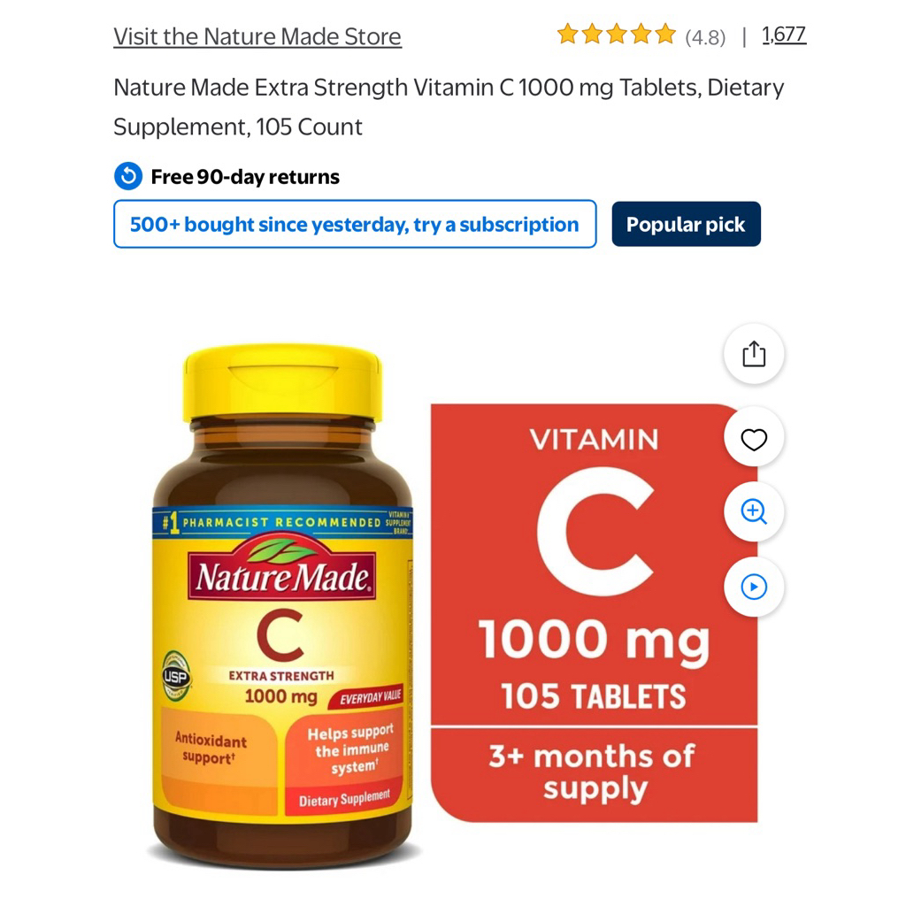 Nature Made Vitamin C Extra Strength