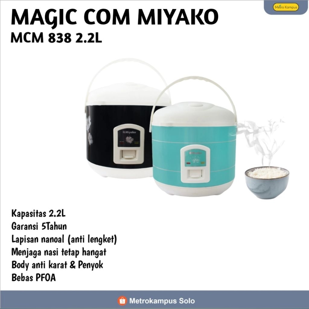 MAGIC COM MIYAKO MVM 838 2.2L/MAGICCOM BIG CAPACITY/MAGIC COM 2.2L/MAGIC COM SERBAGUNA